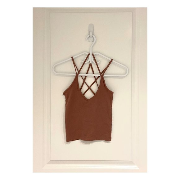PULL & BEAR Crossed Strap Tank Top - Picture 1 of 3